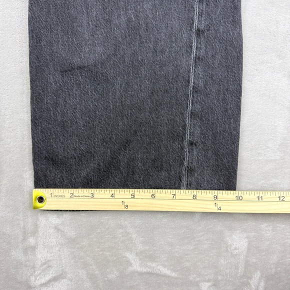 American Eagle Super High Rise Baggy Wide Leg Cargo Jeans Women 0 Short Black - Picture 13 of 15